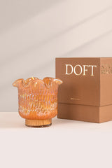 Flower Cut - Votive Candle | Orange | Lemongrass