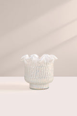 Flower Cut - Votive Candle | White | Night Jasmine