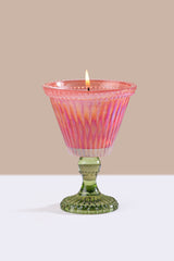 pink wine glass candle