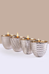 silver metal votive for gifting