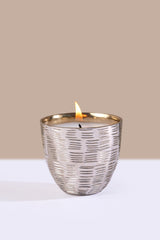 silver metal votive for gifting