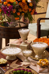 Heritage Heirloom - Footed Candle (L) | Silver | Whispering Jasmine