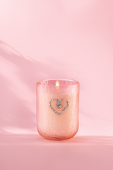Embrace Bejeweled Sacred Hearts - Glass Candle | Tuberose & Orchid