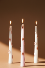 3D Blossom Trio - Taper Candles | Set of 3