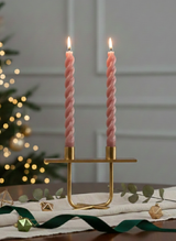 Pink Spiral - Taper Candles | Set of 2