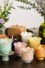 Flower Cut - Votive Candle | White | Night Jasmine