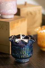 Flower Cut - Votive Candle | Black | Oud