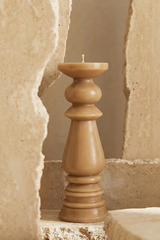 wax candle with a candle