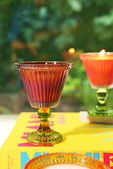 Sundae - Footed Candle | Brown | Gardenia Delight