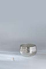 Jali Cutting Bowl Candle | Silver | Spiced Luxe