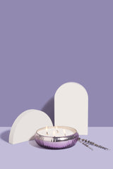 Mercury - Glass Tray Candle | Purple | Lavender Breeze