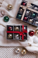 Ornaments | Red, Milky, Gold, Silver, Green & Rose Gold | Set of 6