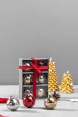 Ornaments | Red, Milky, Gold, Silver, Green & Rose Gold | Set of 6